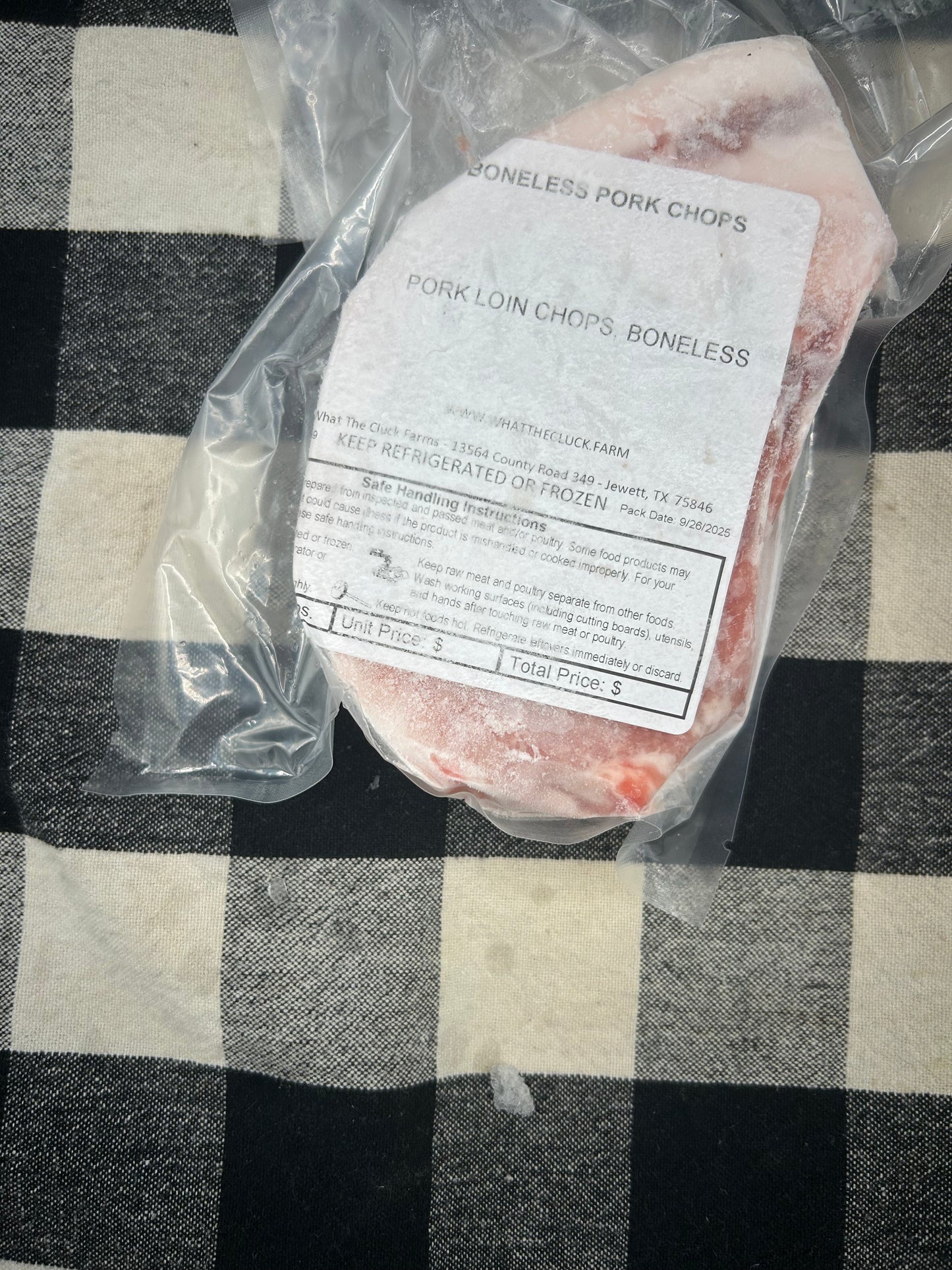 Forest Raised Boneless Pork Chop