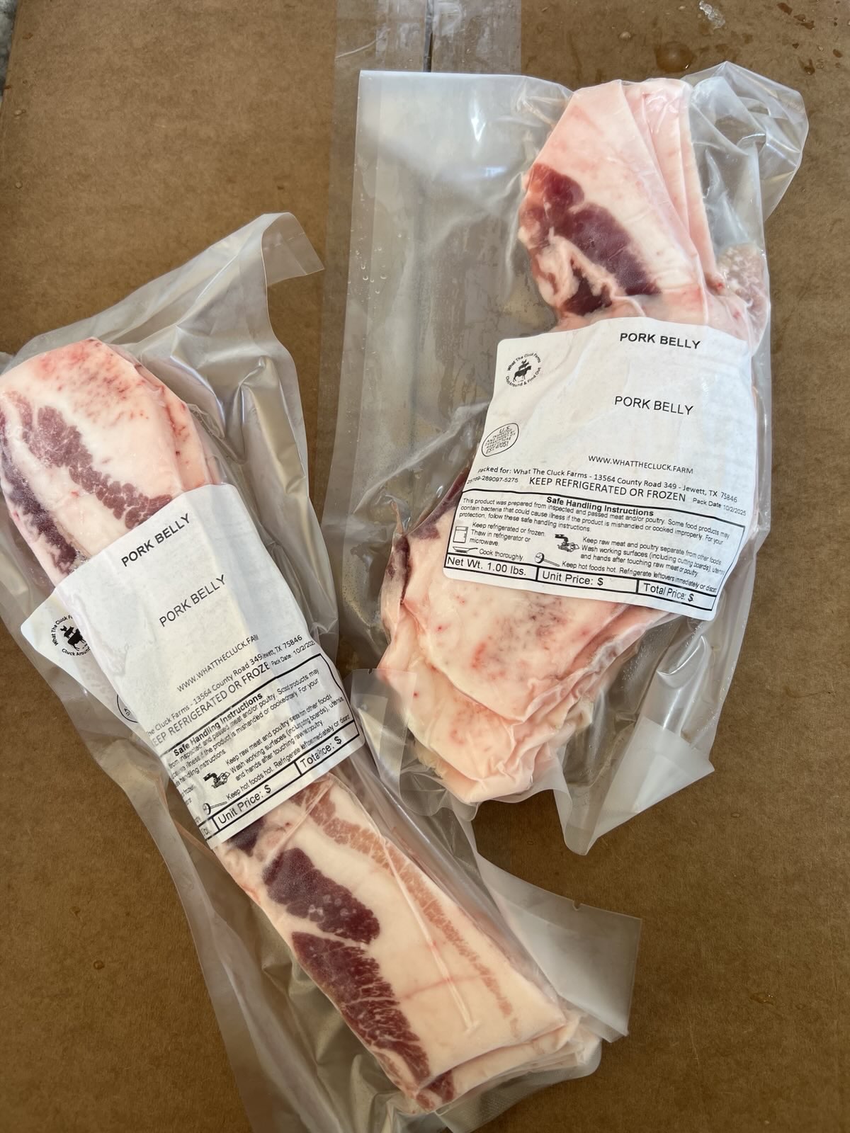 Forest Raised Fresh Sliced Belly