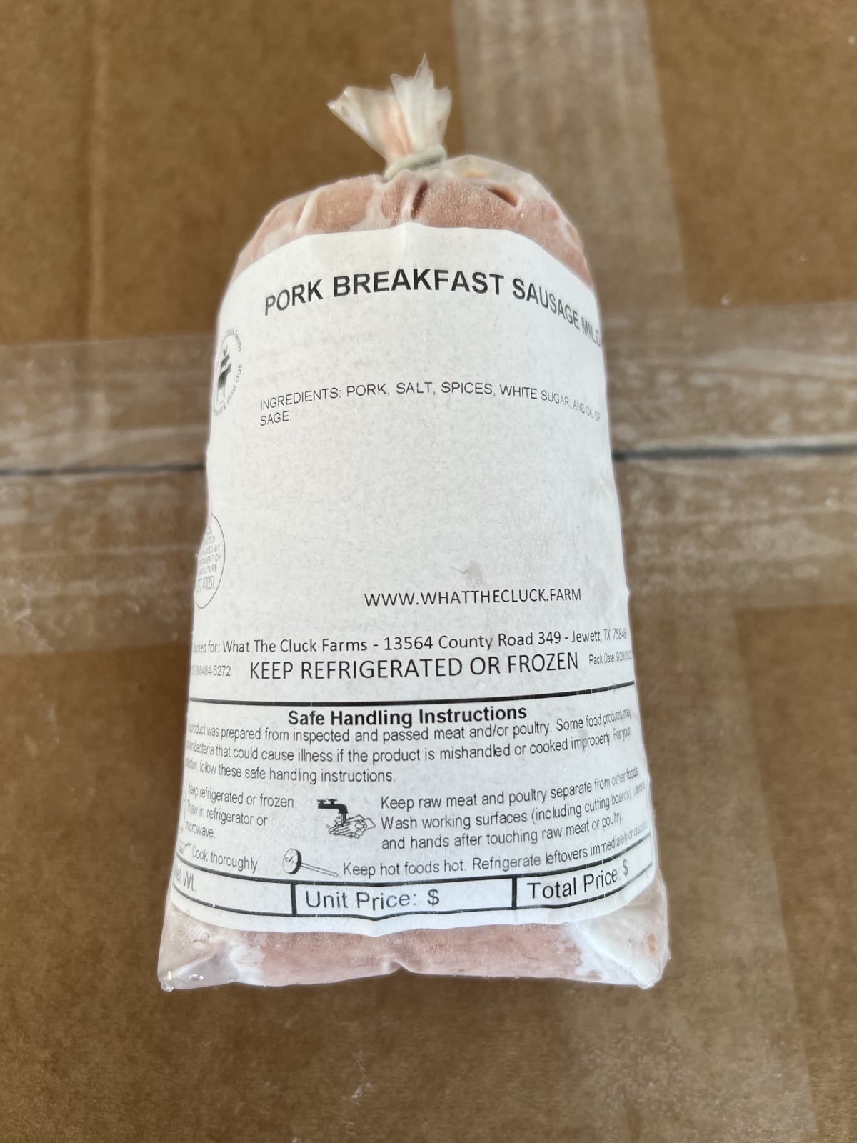 Forest Raised Pork Mild Breakfast Sausage