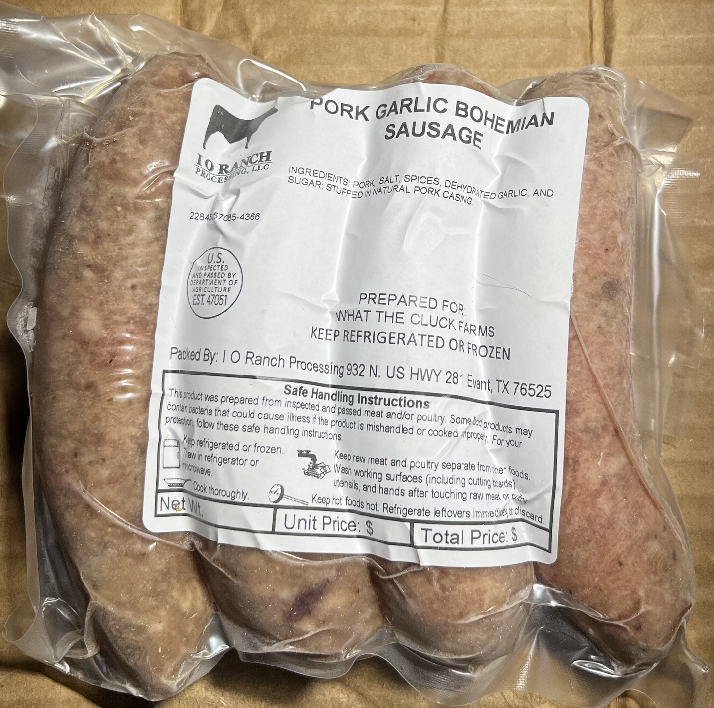 Forest Raised Pork German Sausage Links