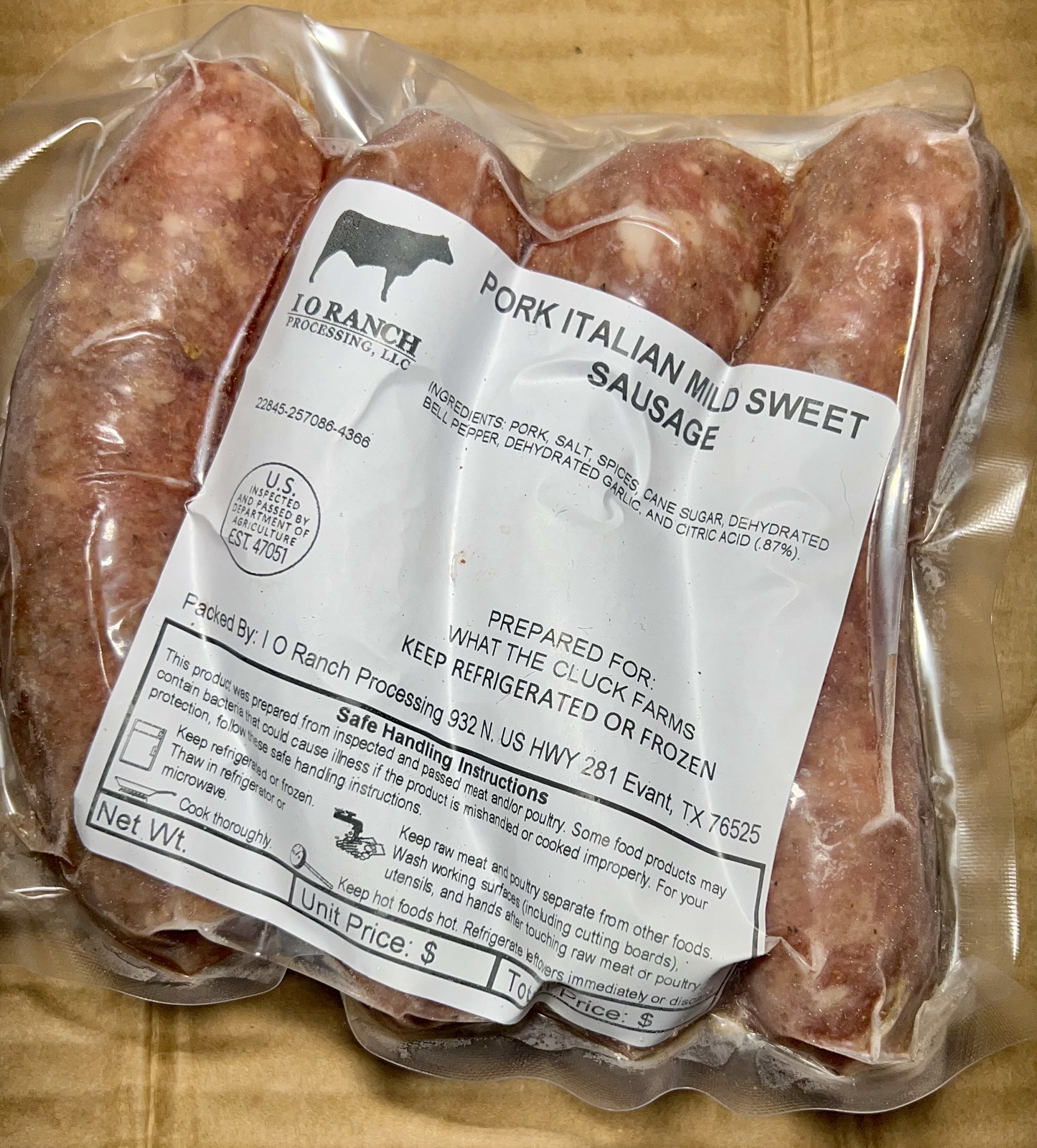 Forest Raised Pork Italian Sausage Links