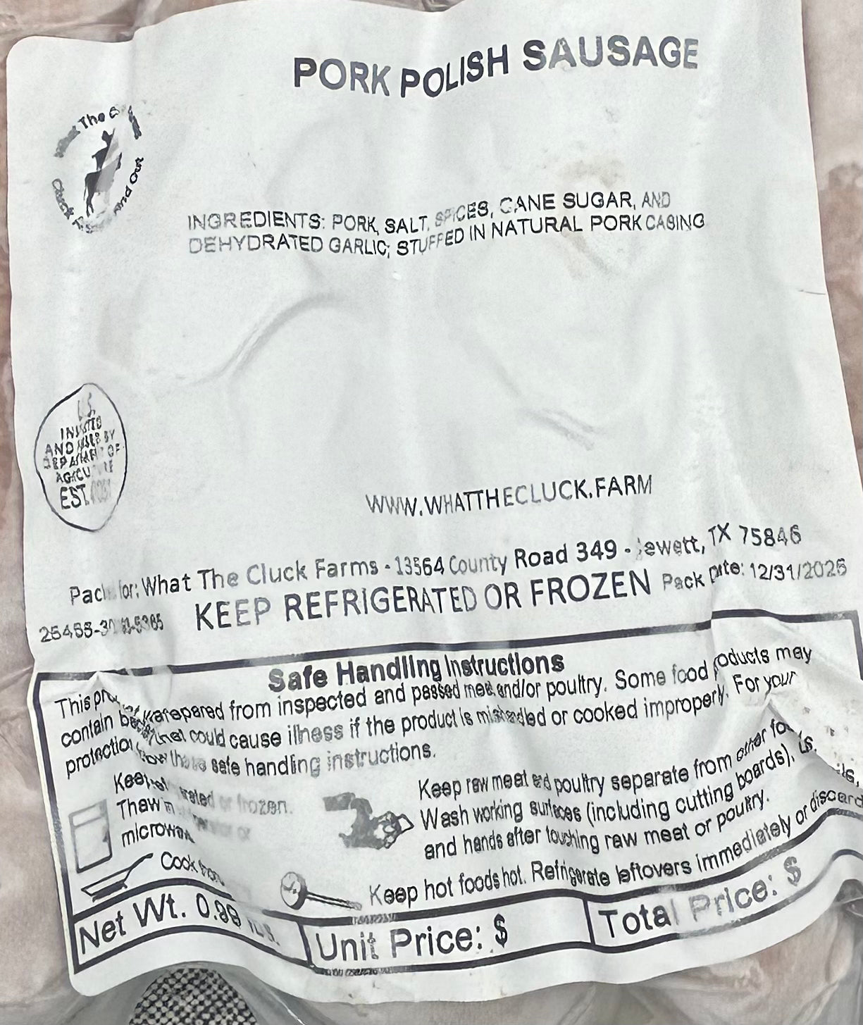 Forest Raised Pork Polish Sausage