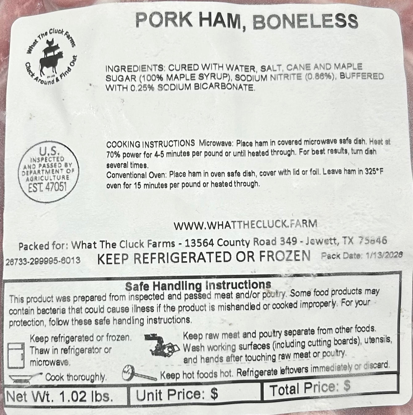 Forest Raised Sliced Deli Ham